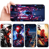 Fashionable soft black phone case for Samsung A55 A35 M35 M55 M15 A16 S24 FE Plus Ultra SX46 Spiderm