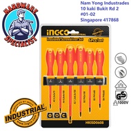 Ingco 6 PCS Electrician Insulated Screwdriver Set HKISD0608 (1000V VDE Certification)