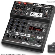Best Selling ASHLEY 4 Channel SMALLBERRY Audio Mixer 99DSP Reverb Effect Original SALE