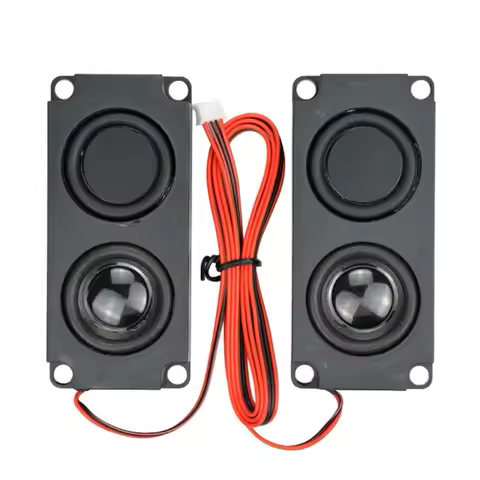 2Pcs Speaker Stereo Woofer Portable Speakers 10045 LED Speaker 8Ohm 5W Square Speaker 580MM Cable Le