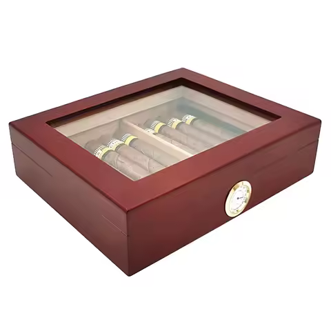 cedar Wood Cigar Travel Humidor Box Portable Cigar Case W/ Humidifier Hygrometer Cigar Humidor Sigar
