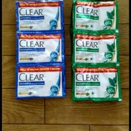 Clear sachet shampoo