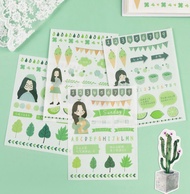 Set of 4 Mint Color Notebook Decoration Stickers 72038