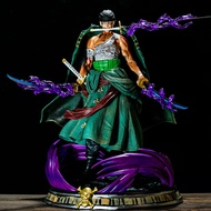 One Piece Blood Bath Zoro Anime Figure GK Series Three Swords Flow Wano Country Yan Mo Zoro Special Effect Decoration Model