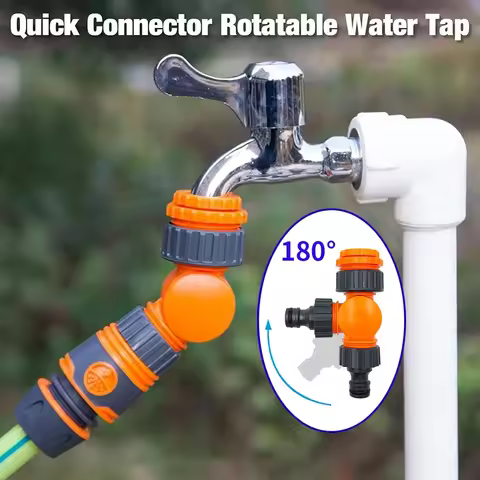 Garden Hose Connector Faucet Adapter For 1/2 Inch Hose Reel Cart Plastic Click-lock Quick Connection