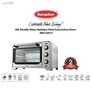 ™❁♣EuropAce 30L Double Glass Stainless Steel Convection Oven with Rotisserie EEO 5301T