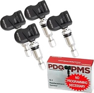 PDQ TPMS 315MHZ Tire Pressure Sensor 4 Pack Metal Stem Ford Lincoln Mercury Pre-Programmed for OE Pa