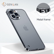 [Woo Fashion Case] หรูหรากรอบโลหะเลนส์ป้องกันสำหรับ iPhone 12 13 Mini Pro Max อลูมิเนียมกรณีโทรศัพท์สำหรับ iPhone 11เคลือบโปร่งแสงปกหลัง