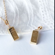 Loket Mini Gold Bar Hollow Emas 916