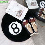 EPOCH 8 Ball Carpet, Anti-slip Soft 8 Ball Rug, Creative Plush Round Skin Friendly 8 Ball Mat Hoom D