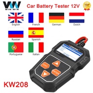 KONNWEI KW208 Battery Tester Car Charger 12V 100 to 2000CCA Cranking Charging Circut Tester Battery Analyzer 12 V Batter