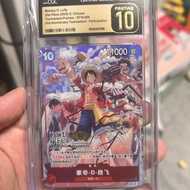 ✨[Ready Stock] gold Monkey D Luffy opcg One Piece Simplified Luffy Five Forms High Rare CGC gold 10