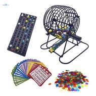Deluxe Bingo Game Set with 6 Inch Bingo Cage, Bingo Master Board,75 Colored Balls , 50 Bingo Cards, 