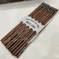 High quality coconut wood chopsticks with abalone shell head.. set of 10 pairs