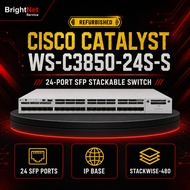 Refurbished Cisco 3850 Series 24 Port SFP Switch, IP Base, WS-C3850-24S-S