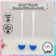 Multipurpose Toilet Brush Long Handle Anti-Slip Toilet Cleaning Brush Round Brush Strong Bristles Hy