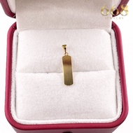 Pawnable 18K Gold Mini Name Tag Pendant