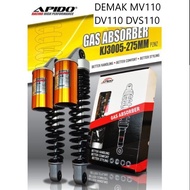 APIDO 275MM GAS ABSORBER FOR DEMAK MV110 DV110 DVS110 MV DV 110 SHOCK BELAKANG REAR PASSENGER