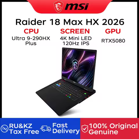 2026 MSI Raider 18 Max HX Gaming Laptop 18 Inch 4K Mini LED 120Hz IPS Screen Netbook Ultra 9-290HX 3