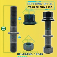 Hub Bolt With Nut Trailer Fuwa Iso Wheel Bolt 22MMx22MMx145MM [Extra Long] TYRE SCREW TYRE BOLT [BC-