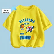 Oklahoma City Thunder Basketball Cartoon Printed Tshirt Budak Lelaki Ready Stock 100% Cotton Premium