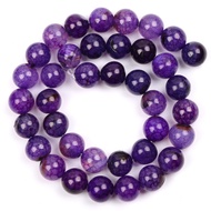 TEMU 1 Strand 15 Inches Natural Stone Beads For Jewelry Making Purple Dragon Veins Agates 6/8/10mm 5