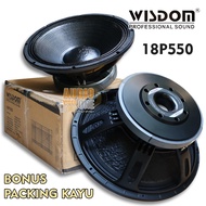 Speaker Wisdom 18P550 Komponen Speaker 18 Inch Spul 5.5 Inch Original Bonus Packing Kayu