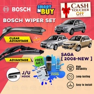 Bosch Clear Advantage Wiper Set Front Windshield Cleaner Wiper Saga VVT FLX BLM 2008 - New Viper Sag