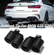 Quad Carbon Fiber Exhaust Tip For BMW G20 G21 330i 330d 330e Muffler Tip Exhaust System Nozzle Exhau