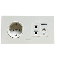 PANASONIC OUTLETStop Kontak + UNIVERSAL OUTLET SOCKET + 6 CAT6 LAN INTERNET DATA
