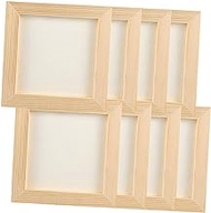 Ciieeo 8 Pcs Clay Picture Frame Photo Frame Squarewooden Kids Picture Frames Paintable Sign Pictures Boards Doll House Frames Dollhouse Picture Frames 1 12 Scale 11x14 40x50 Mini Blank 4x