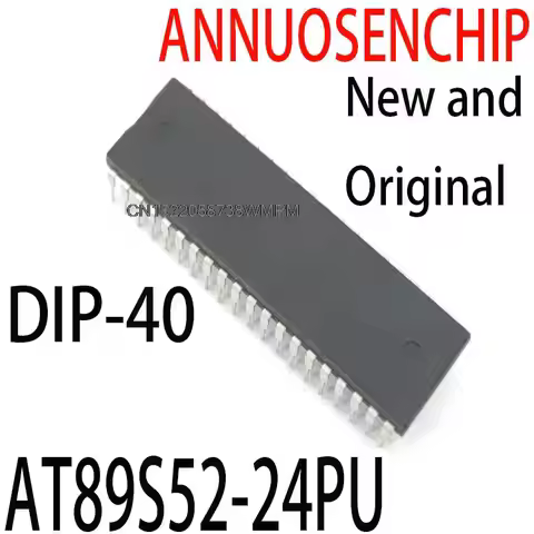 10PCS New and Original AT89S52 DIP-40 Microcontroller AT89S52-24PU