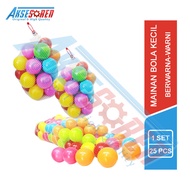 Mainan Mandi Bola Plastik Isi 25 Pcs / Mainan Edukasi Anak / Bola Plastik / Bola Warna-warni / Bola 