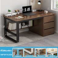 SUNNY โต๊ะคอมพิวเตอร์  พร้อมตู้ 100/120/140cm โต๊ะไม้ โต๊ะทำงาน โต๊ะคอมพิวเตอร์ตั้งโต๊ะ โต๊ะเขียนหนั