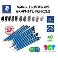 STAEDTLER Mars Lumograph Pencils (9B/ 8B/ 7B/ 6B/ 5B/ 4B/ 3B/ 2B/ HB/ B/ H )