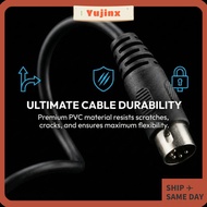 YUJINX Keyboard Mouse Converter, Converter Cable Plug-and-Play DIN 5 Pin Male to Mini DIN 6 Pin Fema