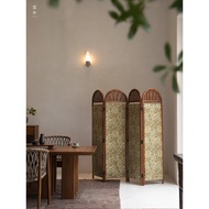 Tumi|Southeast Asian Rattan Art\Japanese Handmade Natural Rattan Folding Screen Home Partition Mobil
