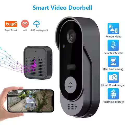 Smart Doorbell Camera Wireless Bundle Video Doorbell WIFI HD Outdoor Phone Door Bell Camera Security