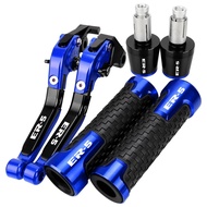 Motorcycle Accessories Handgrips Extendable Brake Clutch Levers Handlebar Grips Handle Ends For KAWA