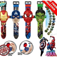 Watch002 Kids Watch / Baby Watch Boys & Girl Fashion Projector Watch Projection Avengers Watch