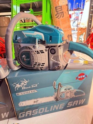 เลื่อยยนต์ เลื่อย กระทิงดำ Black Bull สีแดง 6000 -ขนาดลูกสูบ 45.2 มิล -เครื่องยนต์ 2 จังหวะ ผสม 2T (