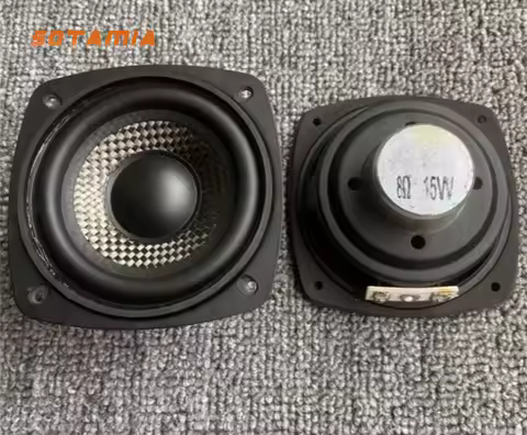 SOTAMIA 2PCS 3 Inch Subwoofer 8 Ohm 15 Watt Carbon Fiber Basin Music Style Audio DIY Mini Bluetooth 