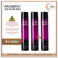 3PCS BUNDLE Aromatic Extra Hold Hair Styling Spray Hairspray - 420ml