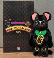 🧸現貨🧸 Bearbrick 招財貓 黑色 千萬両 400%