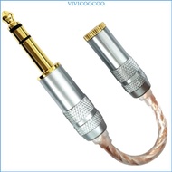 VIVI 15cm Long 6 35mm to 4 4mm Dongle Adapter Cord Balanced Wire for Easily Connection of Headphones