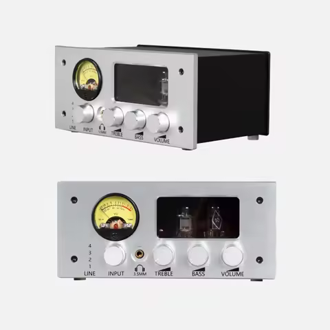 HIFI Vacuum Tube Preamplifier 6J1 Vacuum Tube NE5532 Operational Amplifier 4 in 2 Out Preamplifier T