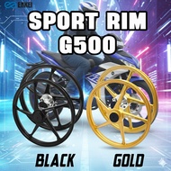 ENKEI SPORT RIM G500 Y15 / Y16 CUSTOM RIM 5 BATANG 1.4/1.4x17 CUSTOM HUB BLACK / GOLD