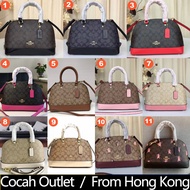 COACH/Coach 27583 58295 31156 87661 87662 Mini Sierra Satchel In Signature Canvas Women Handbag Crossbody Sling Shell Bag