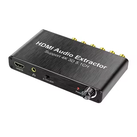 5.1CH 4K 3D HDMI-compatible Audio Extractor Decode Coaxial To RCA AC3/DST To 5.1 Amplifier Analog Co