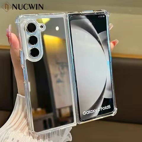 Girl Makeup Mirror Luxury Airbag Bumper Case for Samsung Galaxy Z Fold 7 6 5 4 3 Fold 7 Z Fold 6 5 P